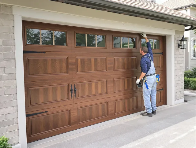 Custom garage door showcase by Pickerington Garage Door Repair in Pickerington