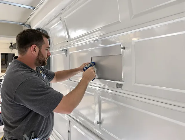 Garage door panel repair by Pickerington Garage Door Repair in Pickerington