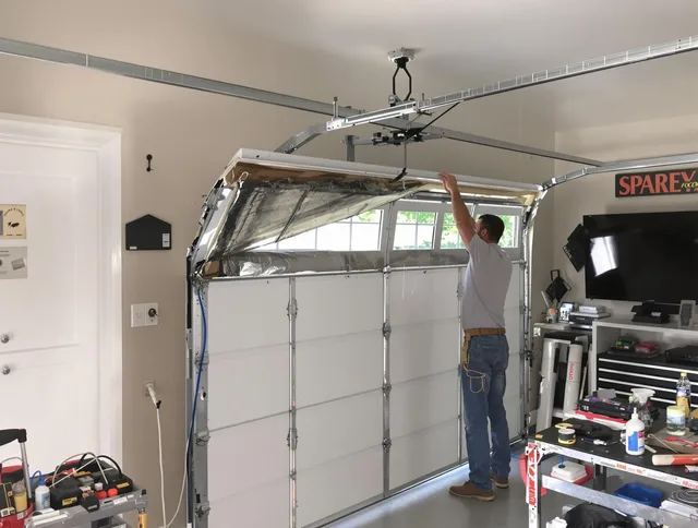 Garage door section replacement by Pickerington Garage Door Repair in Pickerington