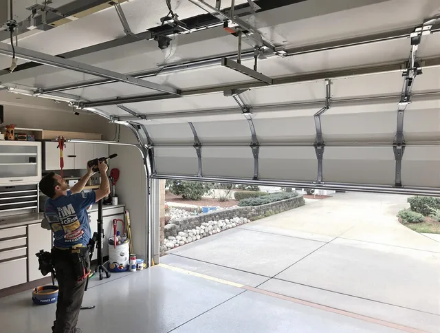 Garage door track repair service by Pickerington Garage Door Repair in Pickerington